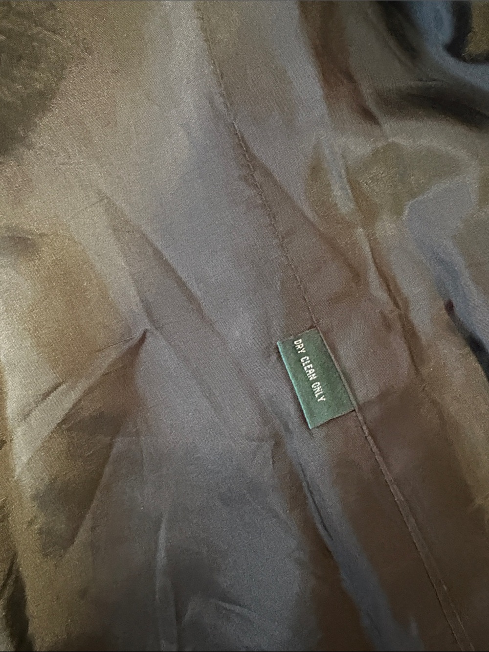 Lauren Ralph Lauren Olive Green Textured Collarless Blazer - Picture 4 of 5